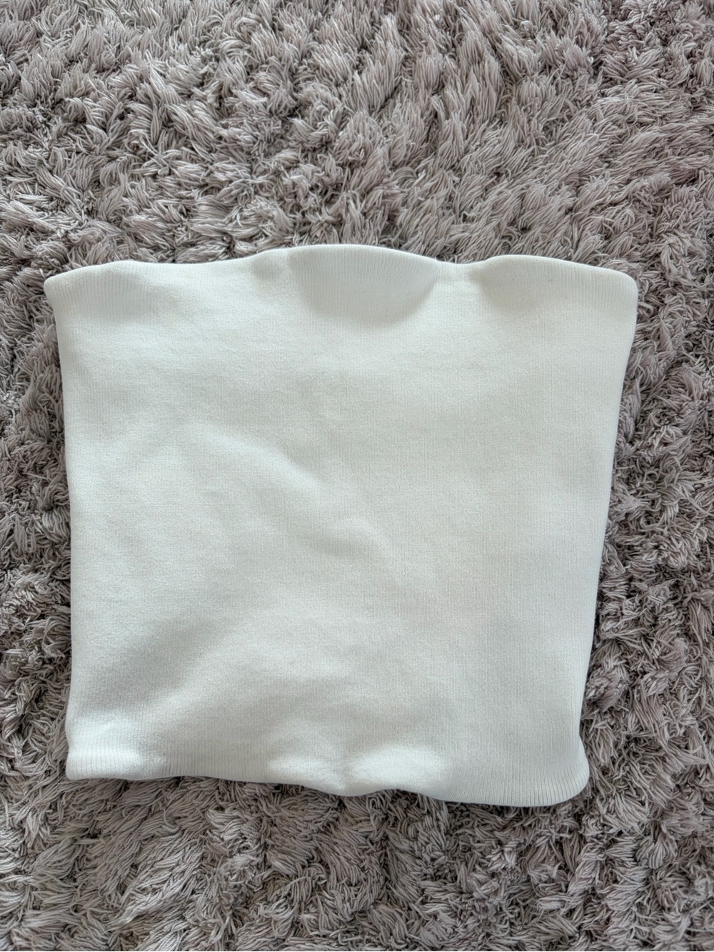White Strapless Knit Women's Tube Top